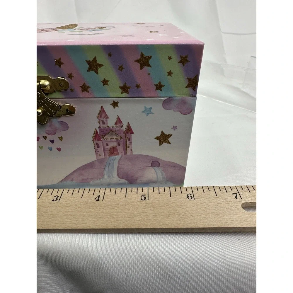 Unicorn Musical Jewelry Storage Box Spinning Jewelkeeper‎ EUC Kids Keepsake